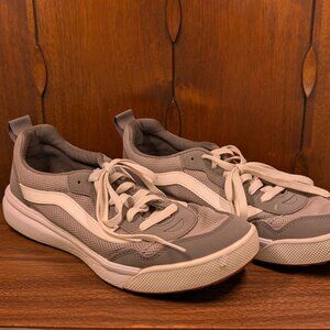 Gently Used Mens Grey Vans Shoes Size 9.5